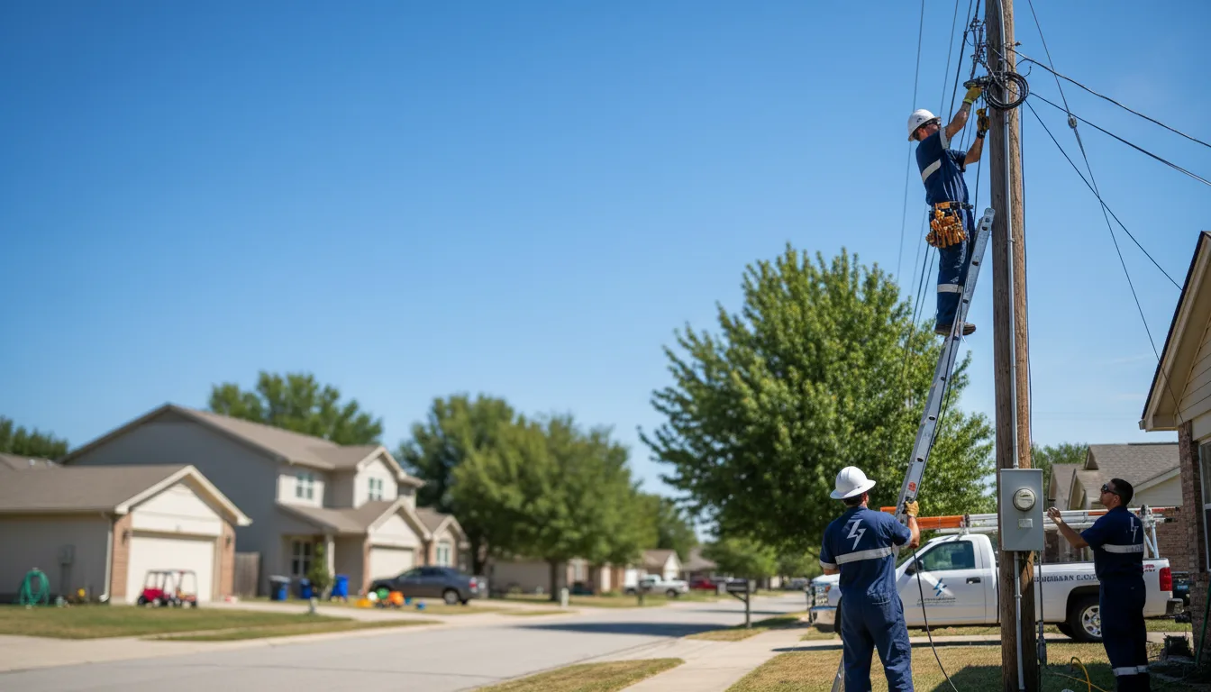 Residential electrician providing installation services in Hico, TX